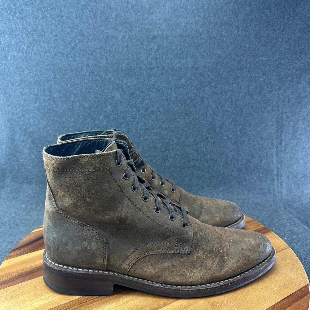 Men's Thursday Boot Co President Size 12 US Distressed Brown Suede Leather Boots